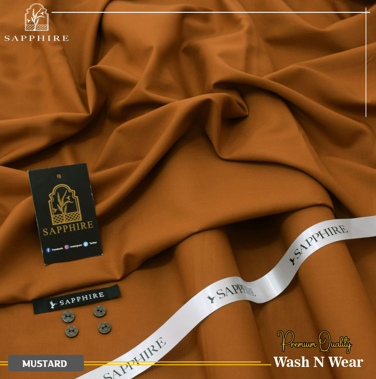 SAPPHIRE MEN – Unstitched Wash & Wear 4