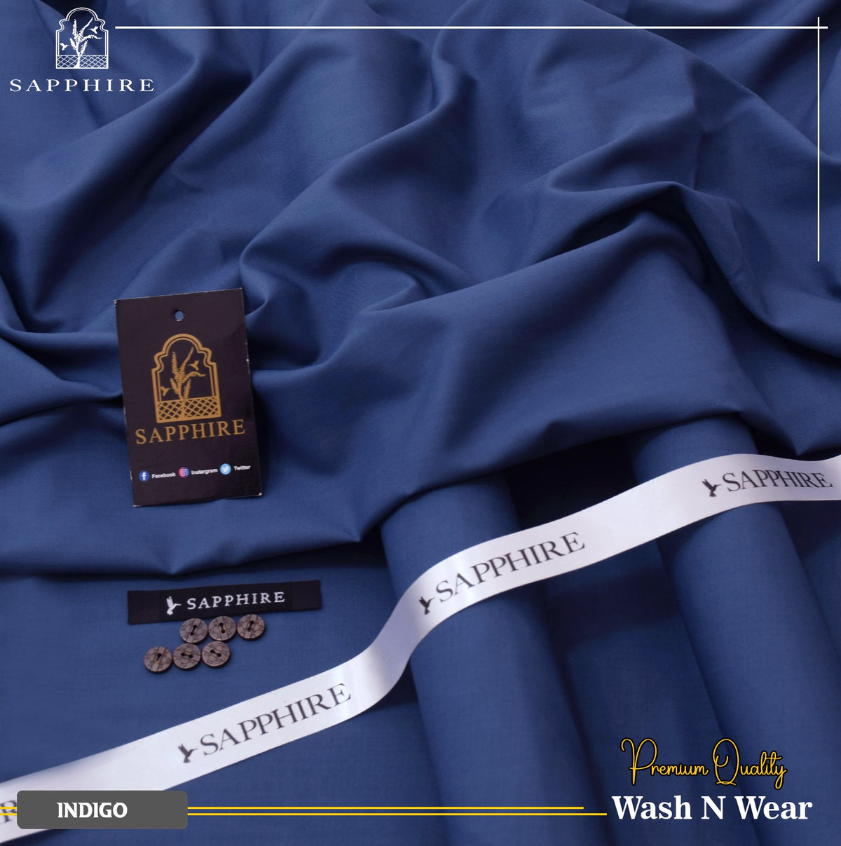 SAPPHIRE MEN – Unstitched Wash & Wear 18
