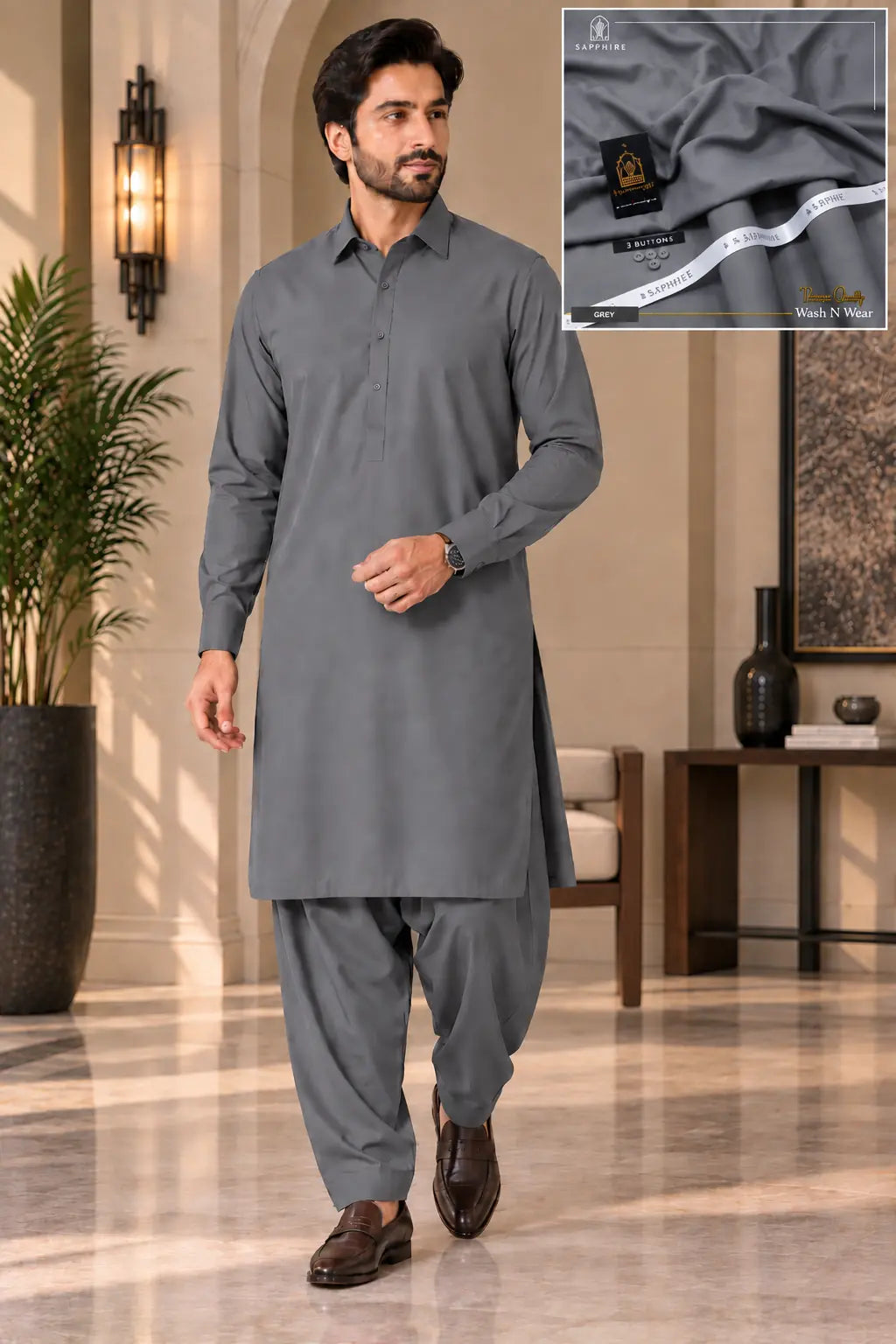 SAPPHIRE MEN – Unstitched Wash & Wear 10