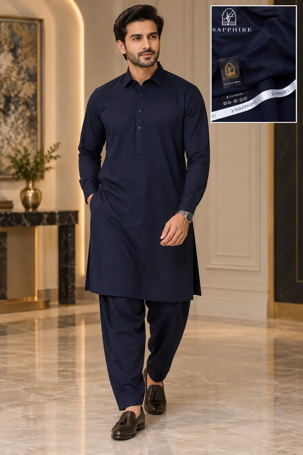 SAPPHIRE MEN – Unstitched Wash & Wear 14