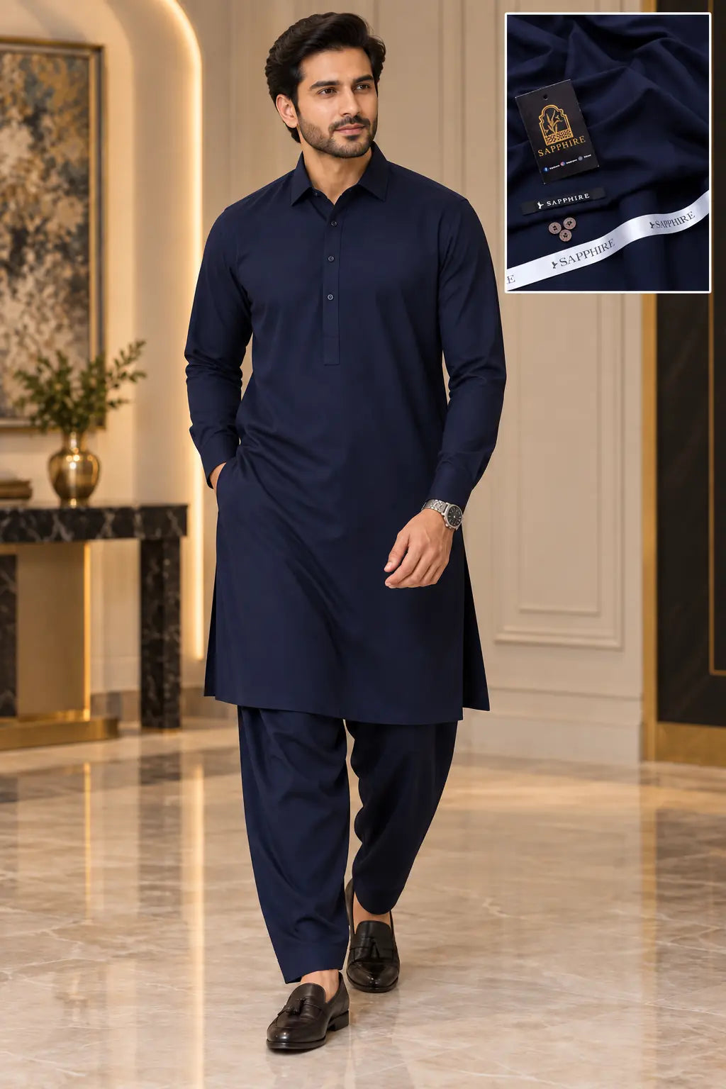 SAPPHIRE MEN – Unstitched Wash & Wear 15