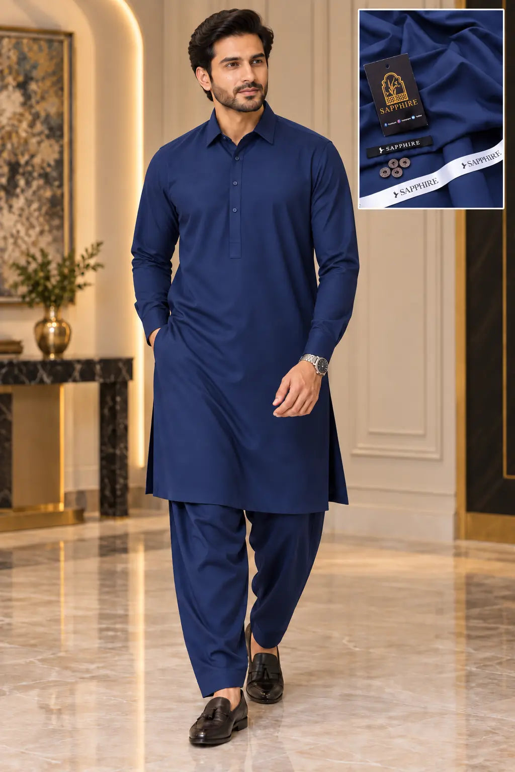 SAPPHIRE MEN – Unstitched Wash & Wear 18