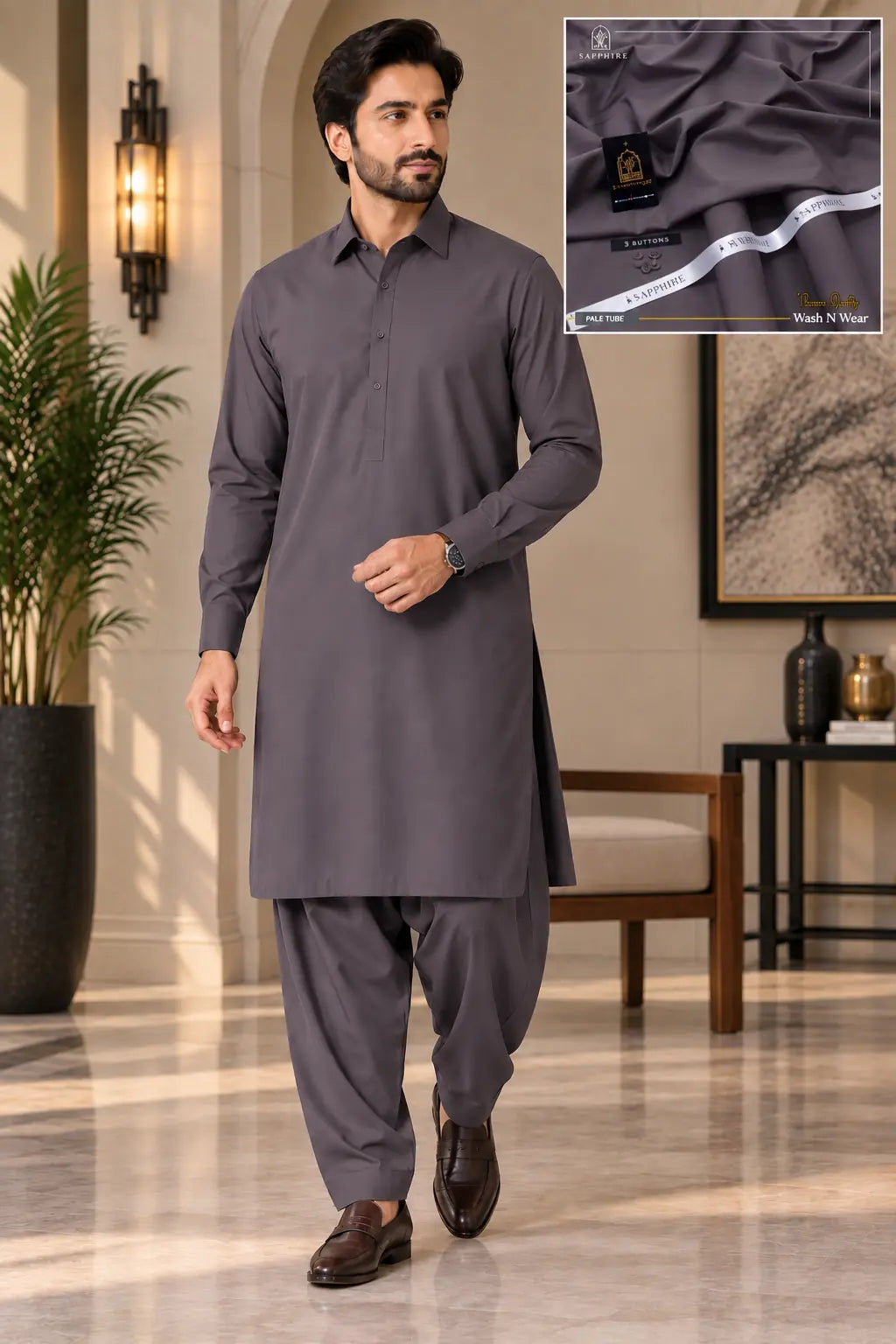 SAPPHIRE MEN – Unstitched Wash & Wear 7